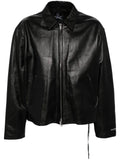 Mastermind World full-zip leather jacket