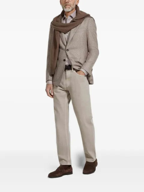 Zegna checked button blazer