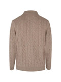 Gran Sasso cable-knit polo-collar sweater