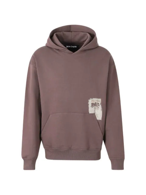 Palm Angels logo-print pouch-pocket hoodie