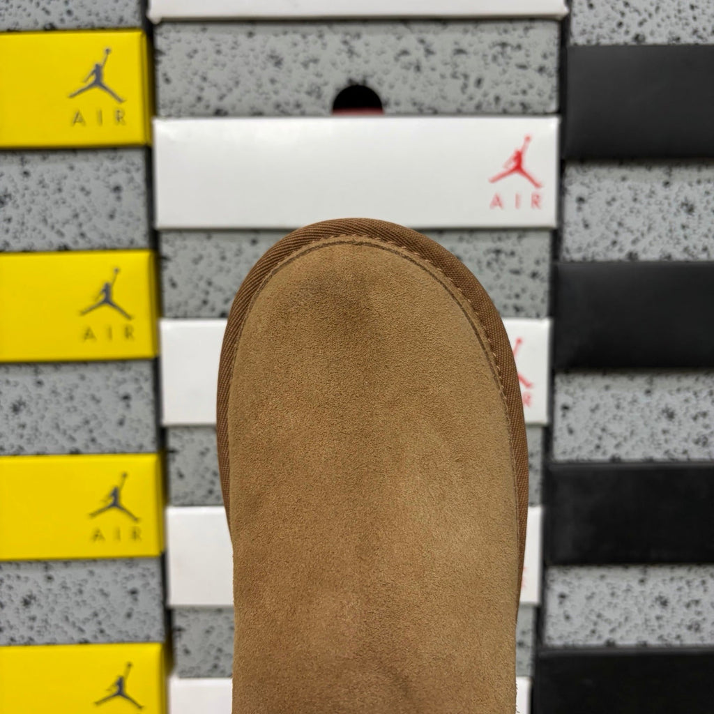 UGG Chelsea Platform Ankle Boot – Women’s Suede Boot with Metal Ring Pull Tabs & Lug Sole in Wheat