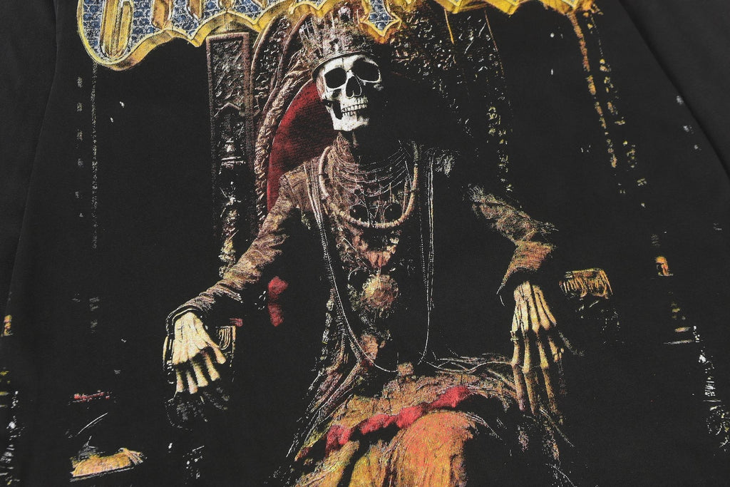 Godspeed Out of Many One Skeleton Graphic Long-Sleeve T-Shirt