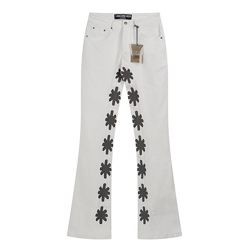 LOSTSHDWS Flower Graphic Flared Jeans