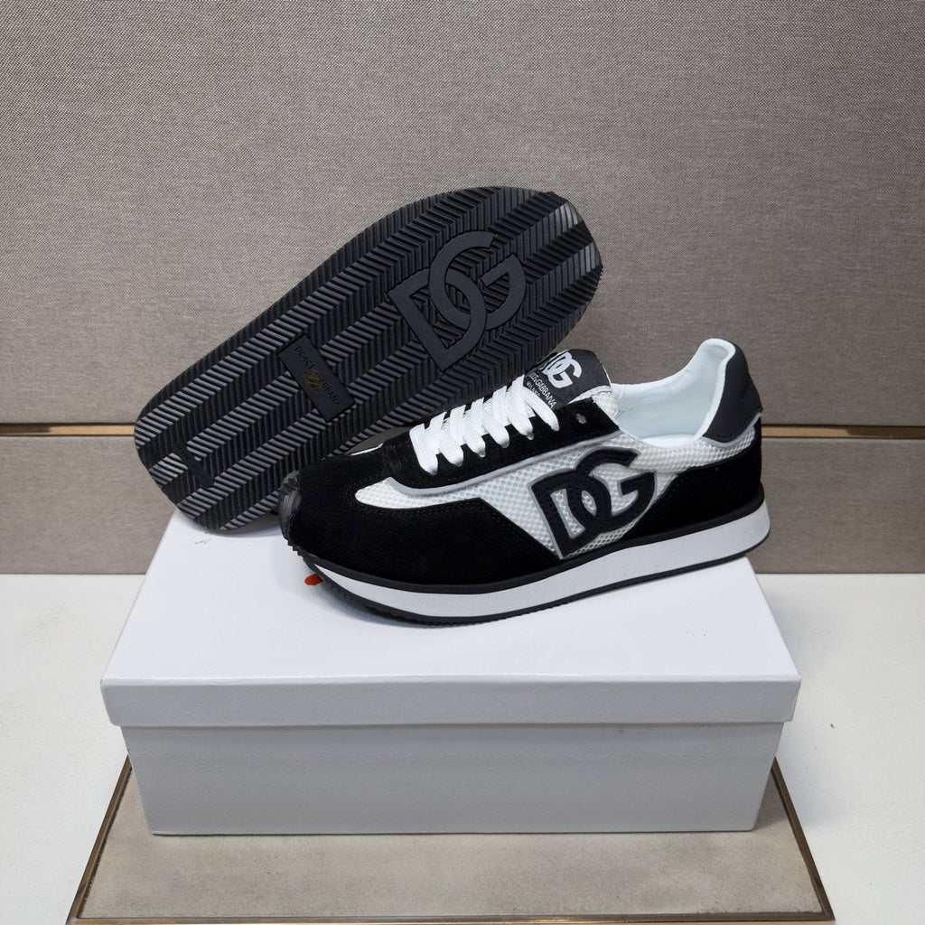 Dolce & Gabbana Black and White Panel Sneakers