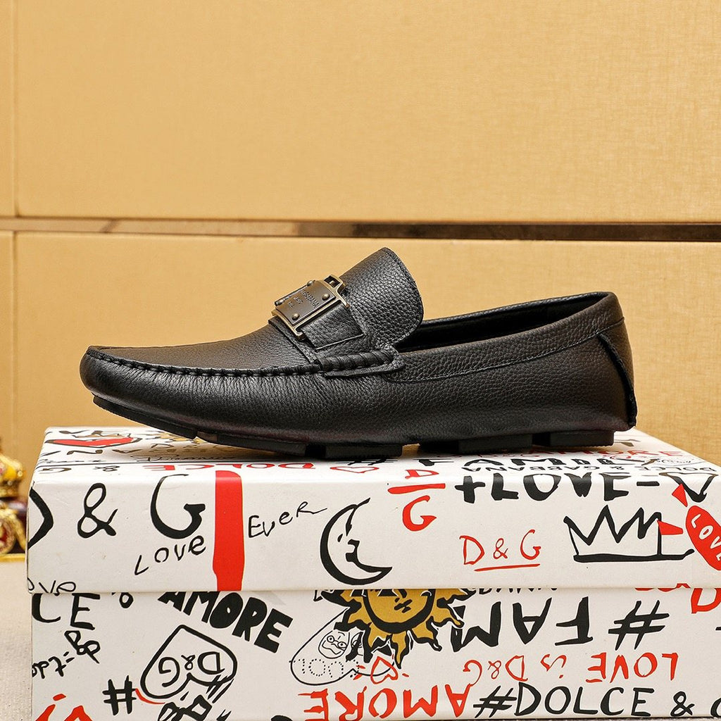 Dolce & Gabbana Men's Black Buckle Loafers