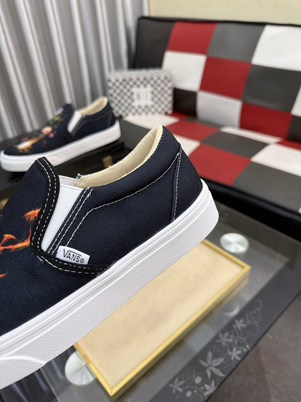 Vans Floral Flame Slip-On Shoes