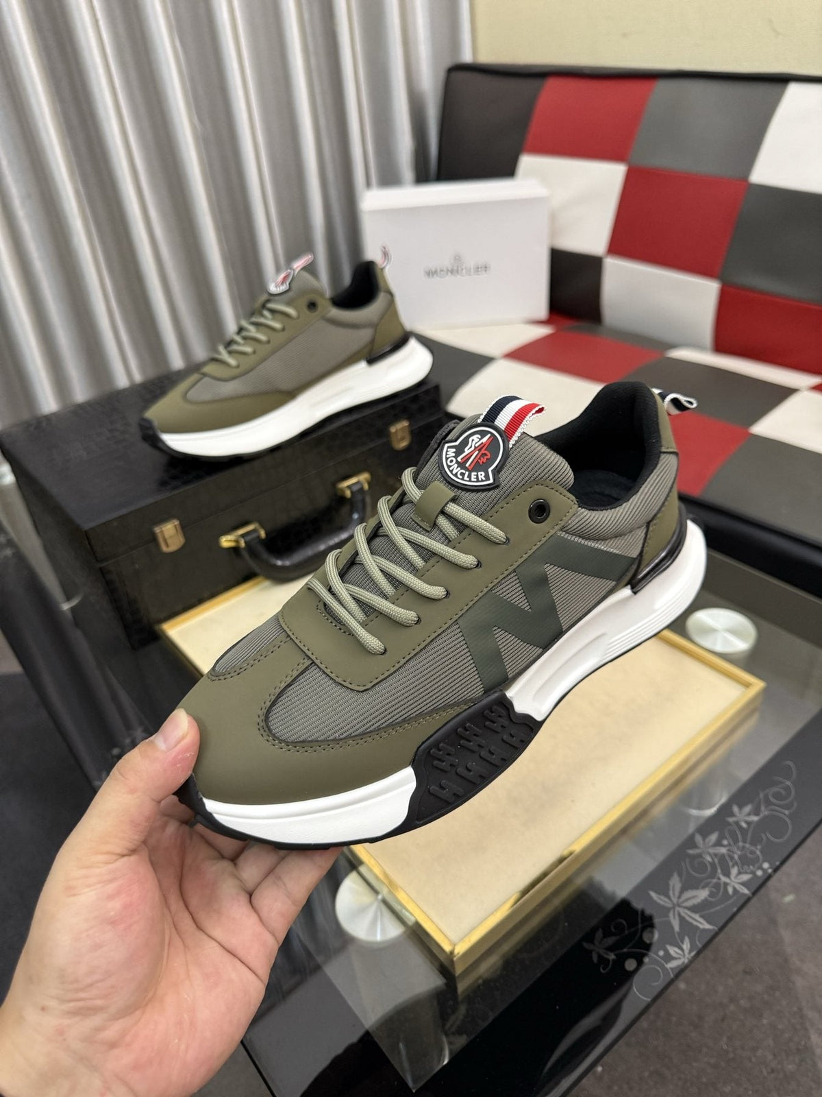 MONCLER Color-Block Low-Top Sneakers
