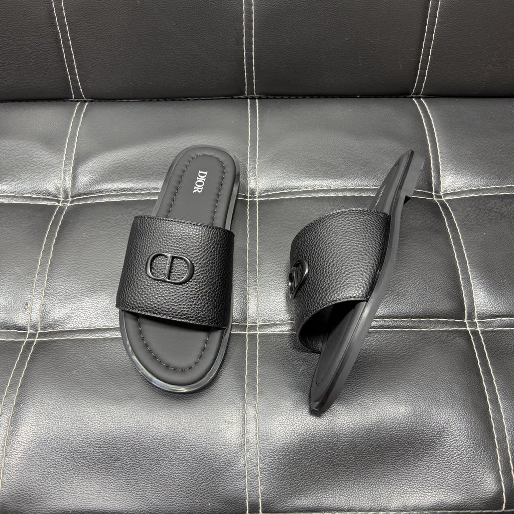 Dior Men's CD Emblem Slide Sandals