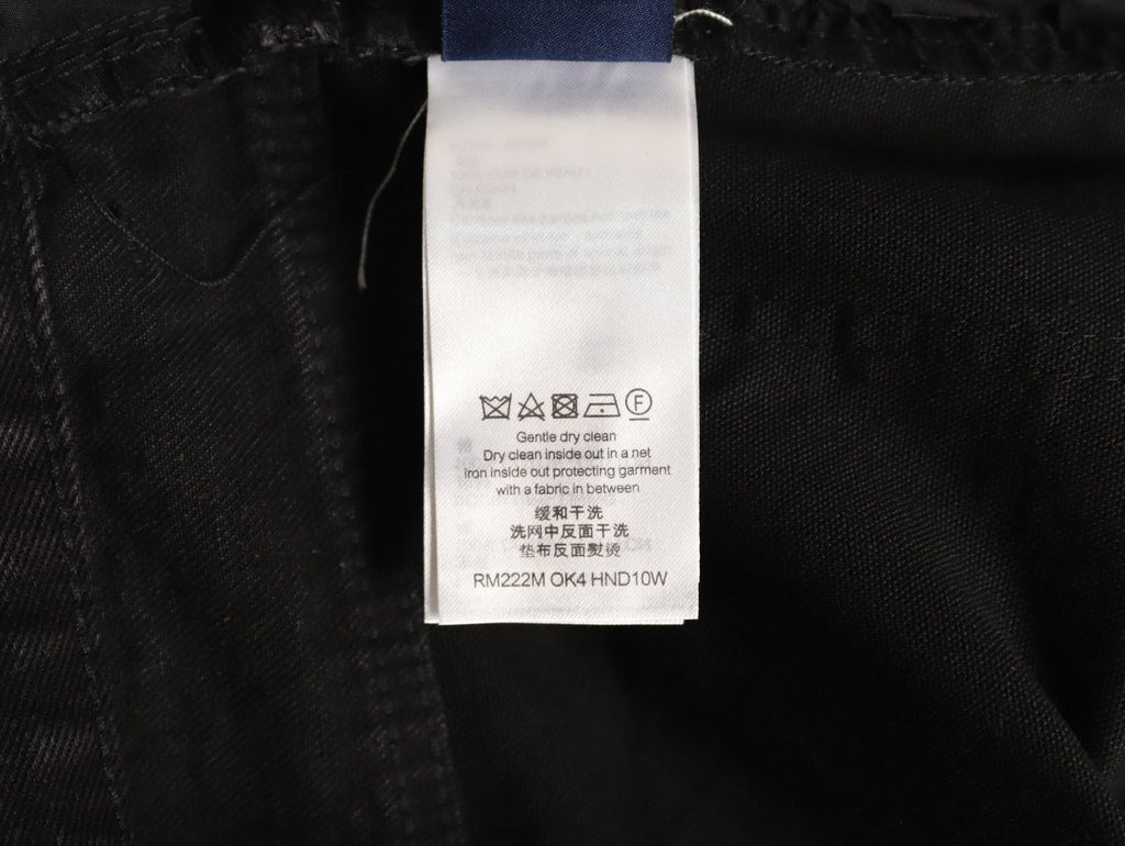 Louis Vuitton Monogram-Style Zip-Detail Utility Jeans - Black